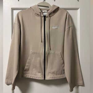 Nike Light Tan Full-Zip with hood Jacket